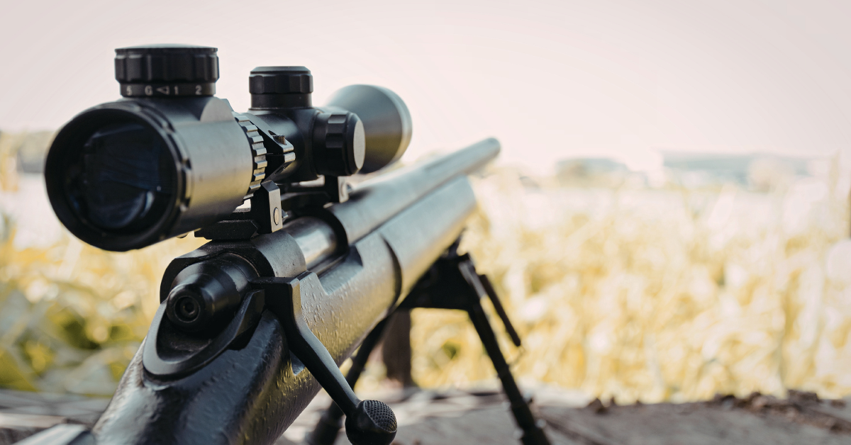 Rifle pointed down range